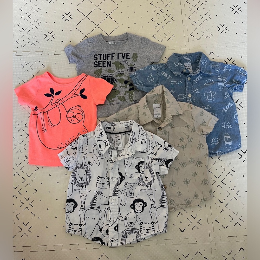 Baby buy bundle of‎ short sleeve shirts and t shirts 6m
